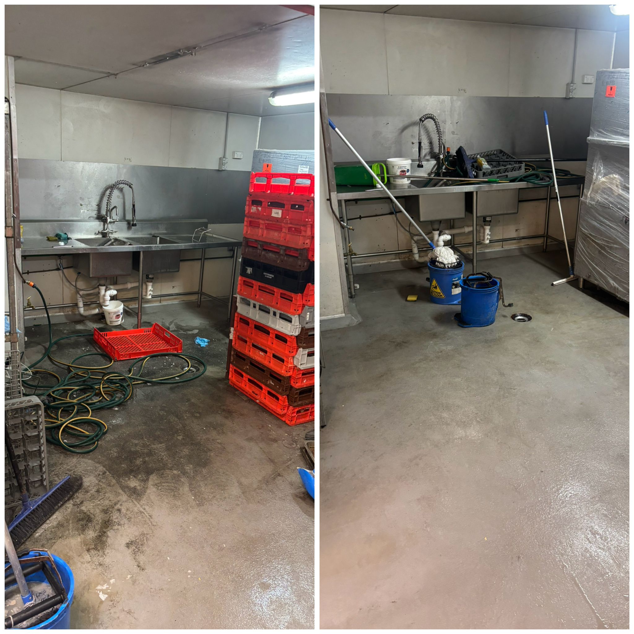Commercial corridor floor after deep cleaning and reset in Sydney