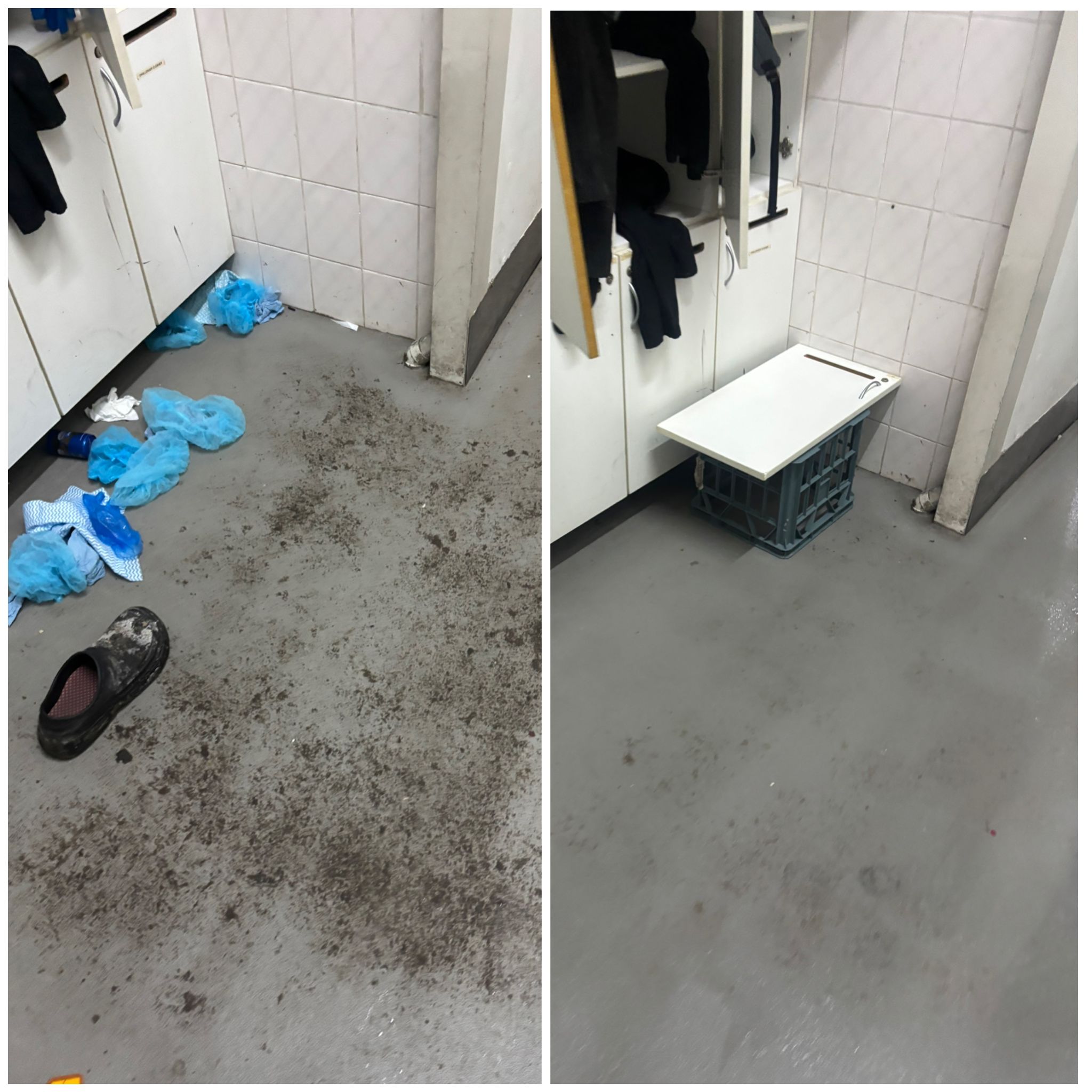 Commercial kitchen floor after deep cleaning and reset in Sydney